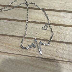 Silver Heartbeat Necklace